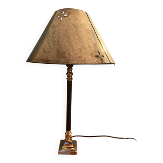 Metal and skai lamp