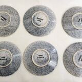 Set of 6 speckled cups & saucers