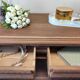 Console desserte meuble d'appoint en chêne massif