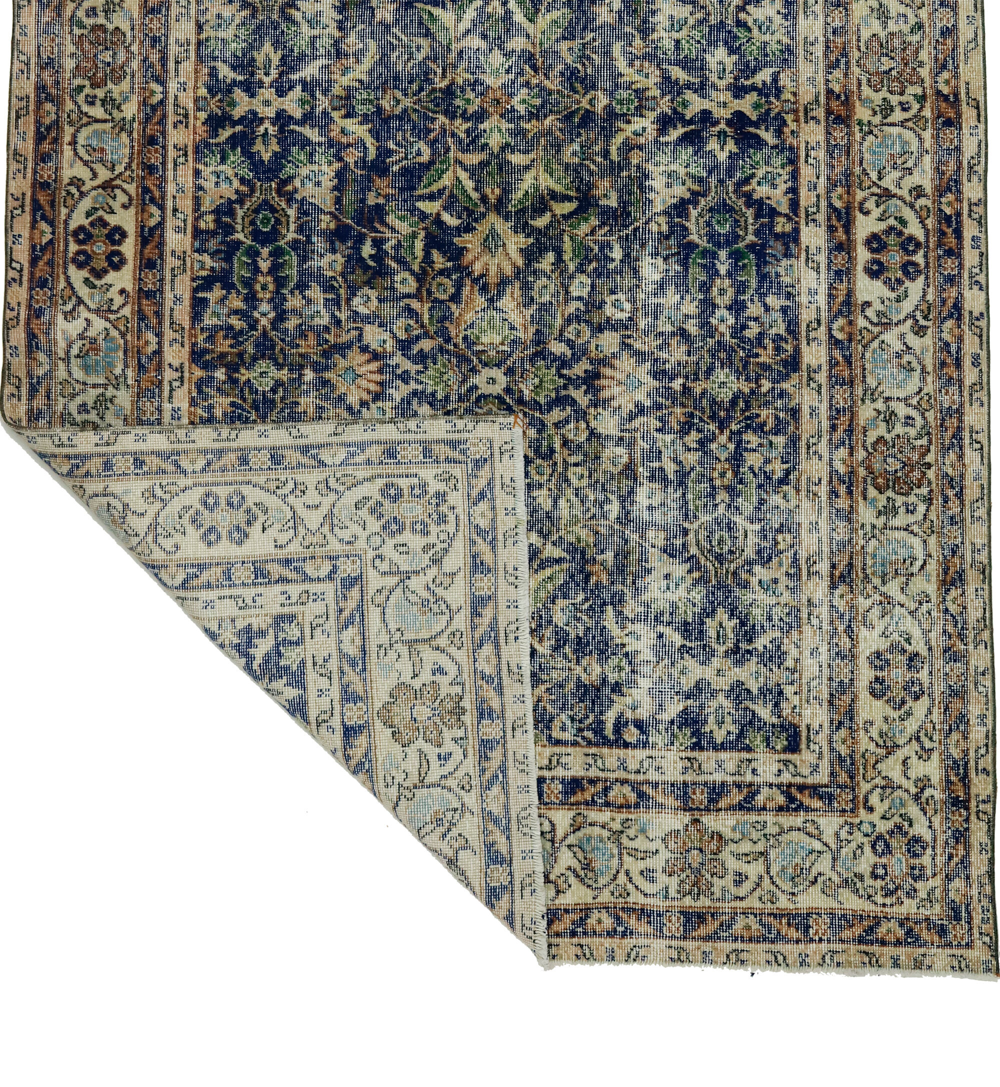 Anatolian handmade vintage rug 246 cm x 154 cm