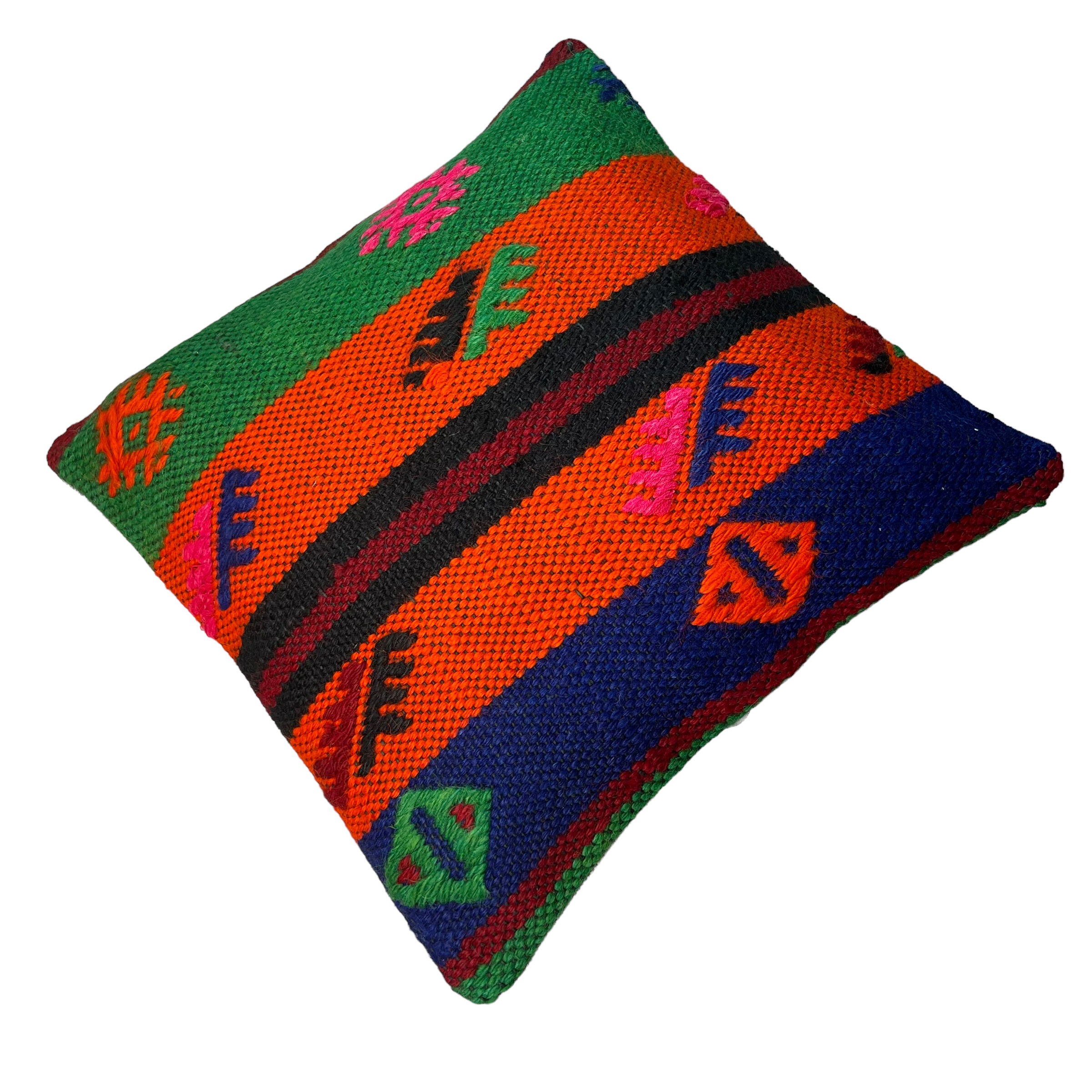 Housse de coussin en Kilim turc vintage 40x40cm