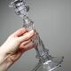 Twisted antique glass candlestick, circa 1930-1950