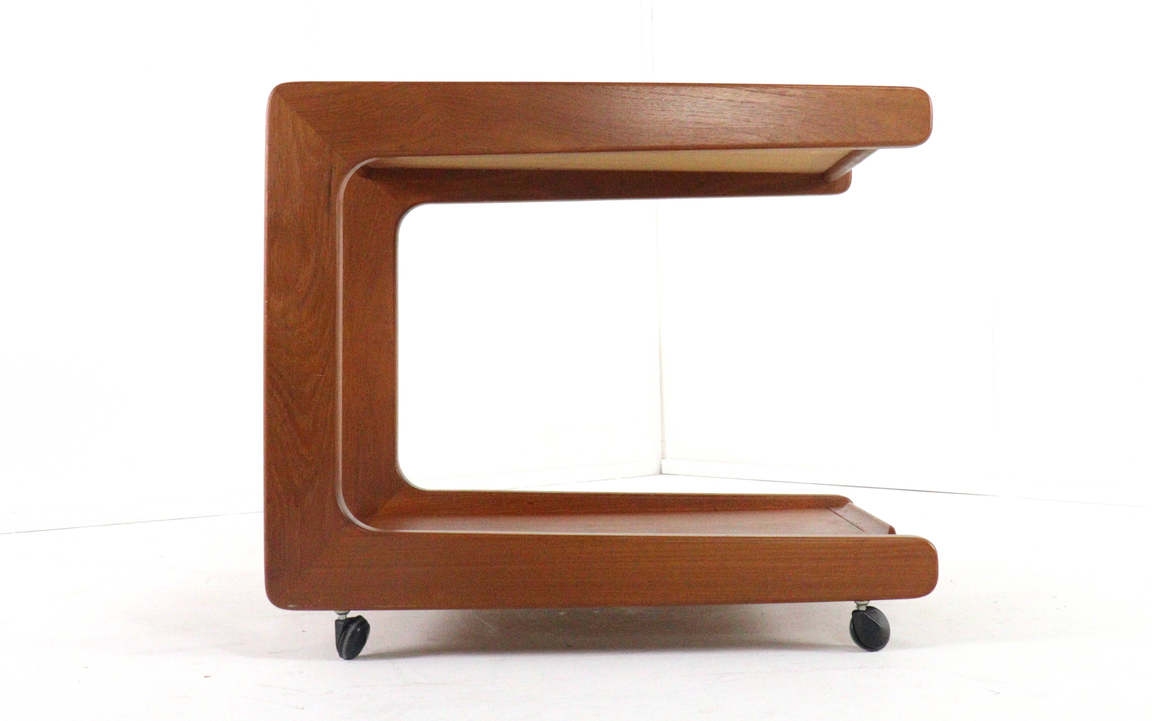 Danish design teak trolley - mid century modern