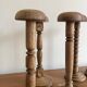 Set of 6 wooden hat racks turned old vintage decoration ACC-7068