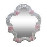Venetian mirror flowers Murano 32x35cm