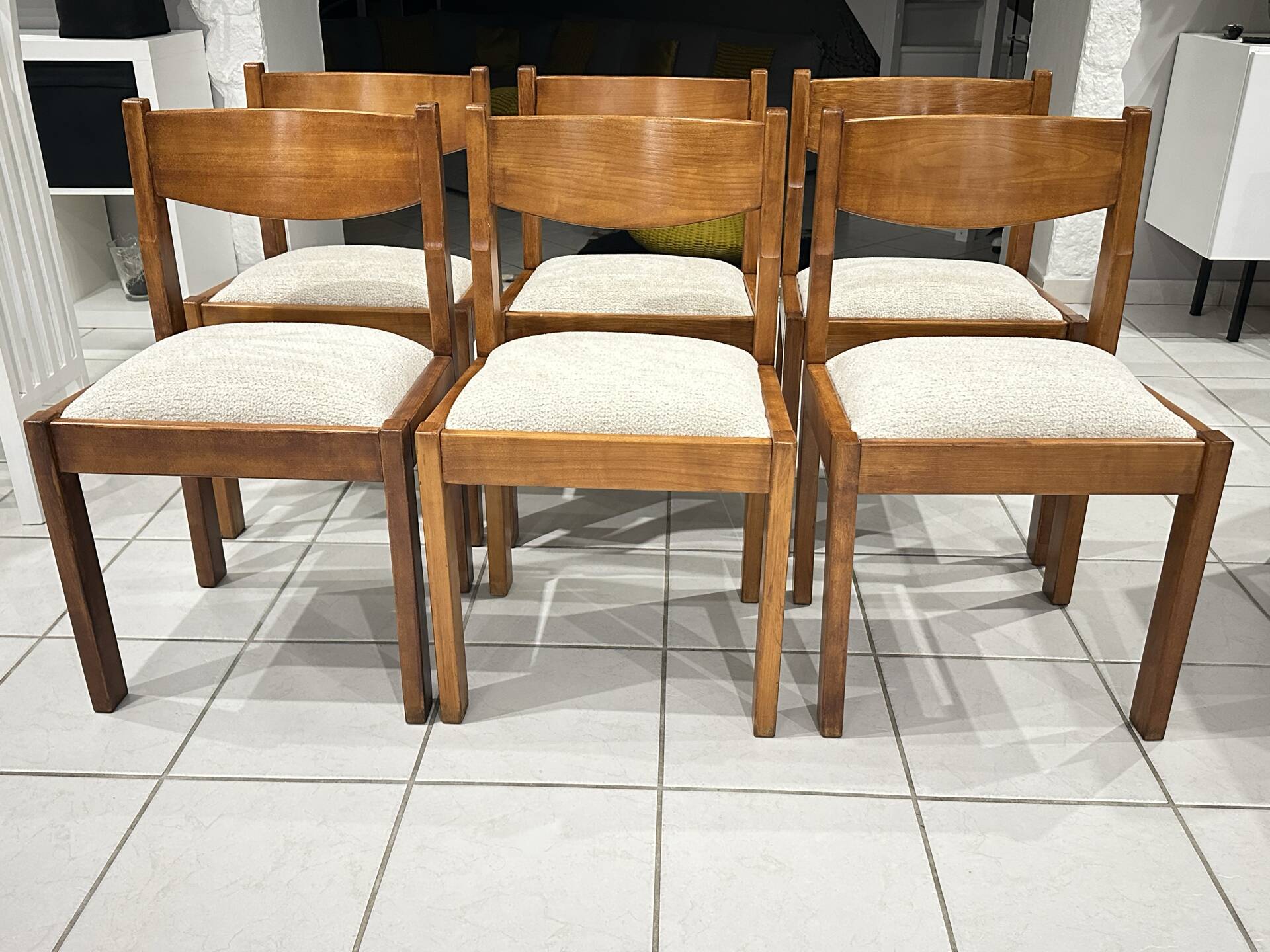 Set of 6 elm chairs from Regain vintage 1980.