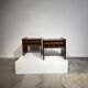 Pair of brutalist bedside tables