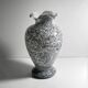 Grey speckled Murano glass vase - 1980s