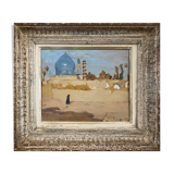 Orientalist painting "The mosque" 30's + Montparnasse frame