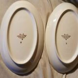 2 plats de service de table en pate de Limoges Berry ovales