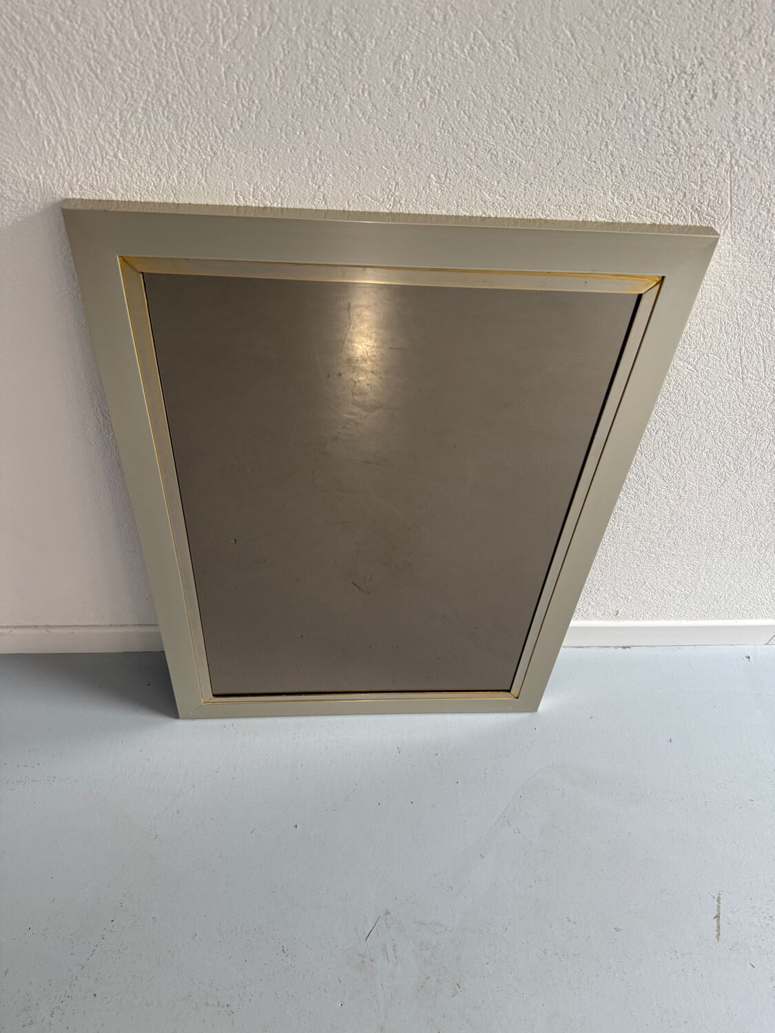 Old Belgo Chrome mirror bronze glass design from the 70s vintage