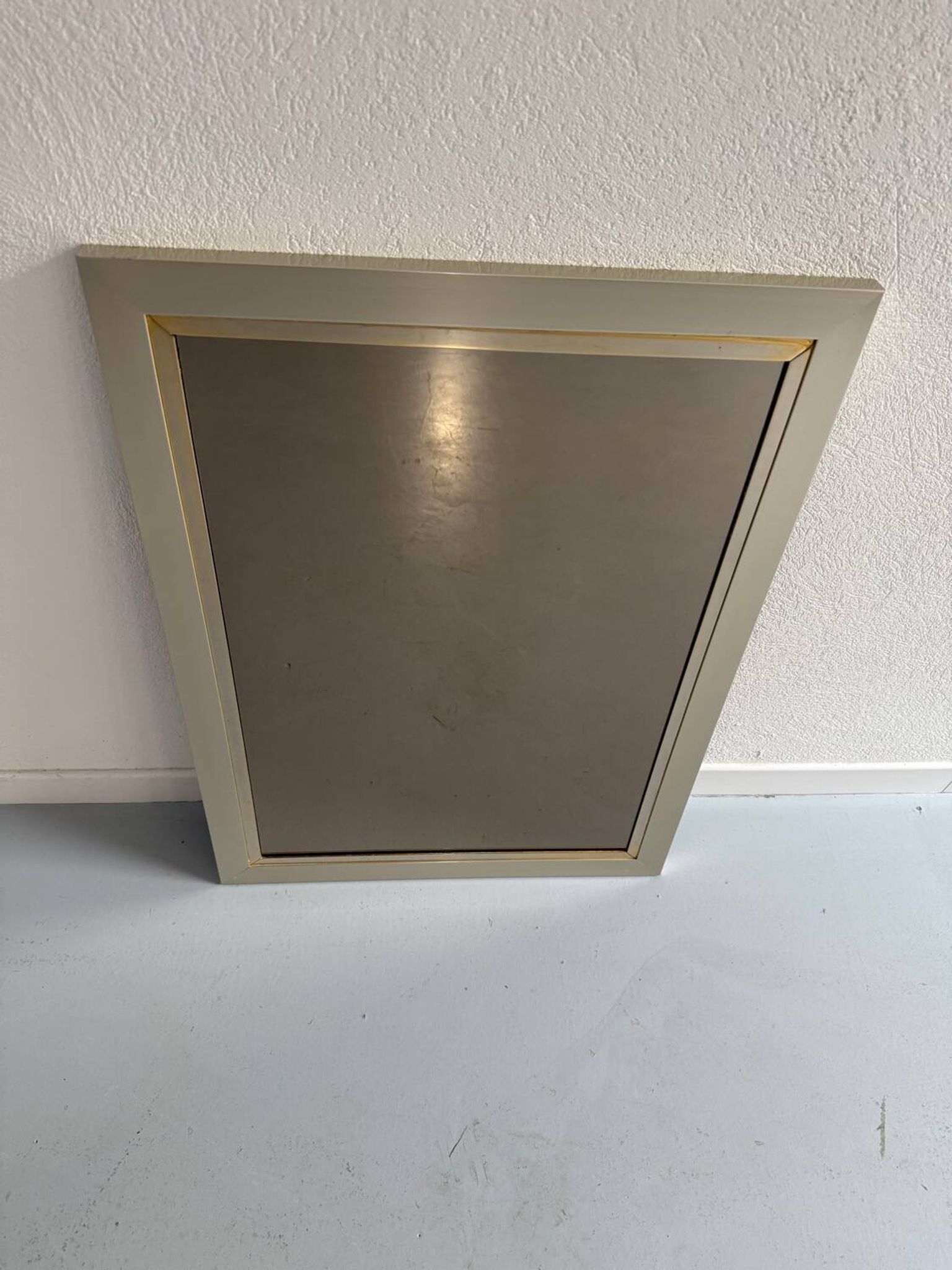 Old Belgo Chrome mirror bronze glass design from the 70s vintage