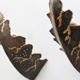 Ensemble de 2 appliques murales brutalistes belges, années 1990.