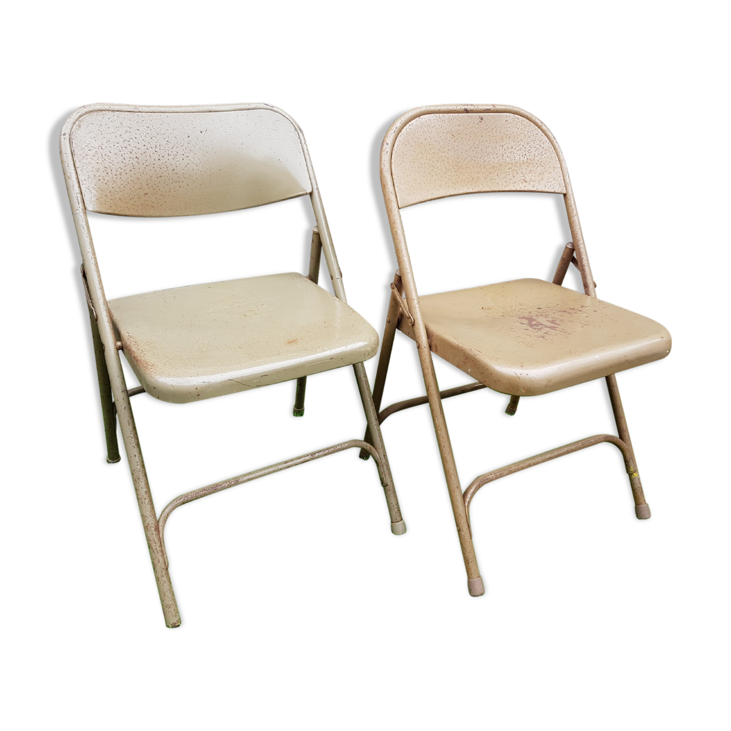 Metal folding chairs