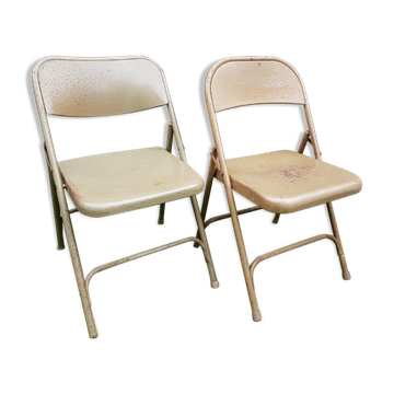 Chaises pliantes métal