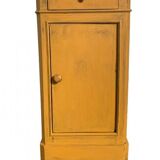 Chevet en bois peint en jaune