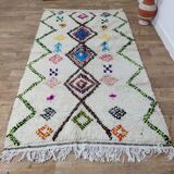 Handmade wool Berber rug 242 X 138 CM
