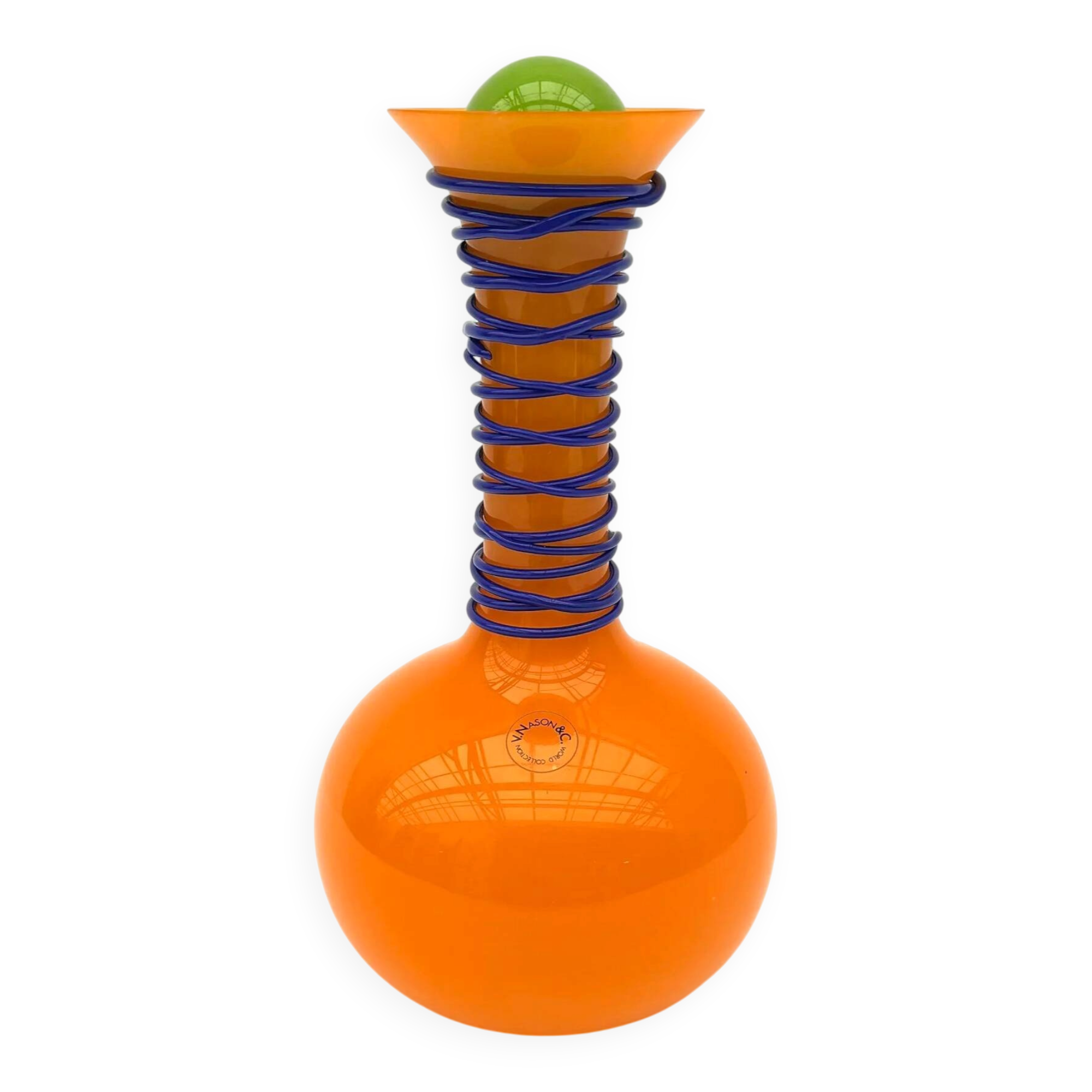 Bottle by Vincenzo Nason & Cie in Murano glass, Italy 1980