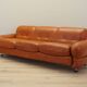 Red leather sofa, Italian design, 1970s, production: Italy