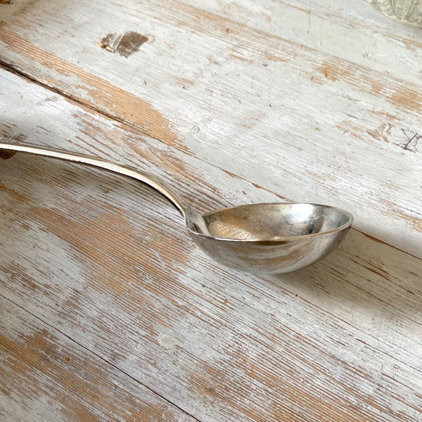 Silver metal ladle