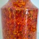 Modern West German Fat Lava Pottery Vase – Volcanic Orange & Red