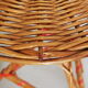 Tripod rattan side table / guéridon from the 1960s-1970s.