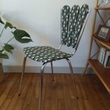 Set of reupholstered "petal" chairs