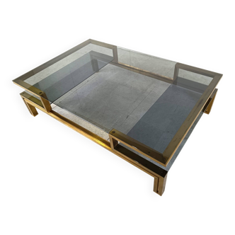 Brass coffee table by Guy Lefevre, 1970s