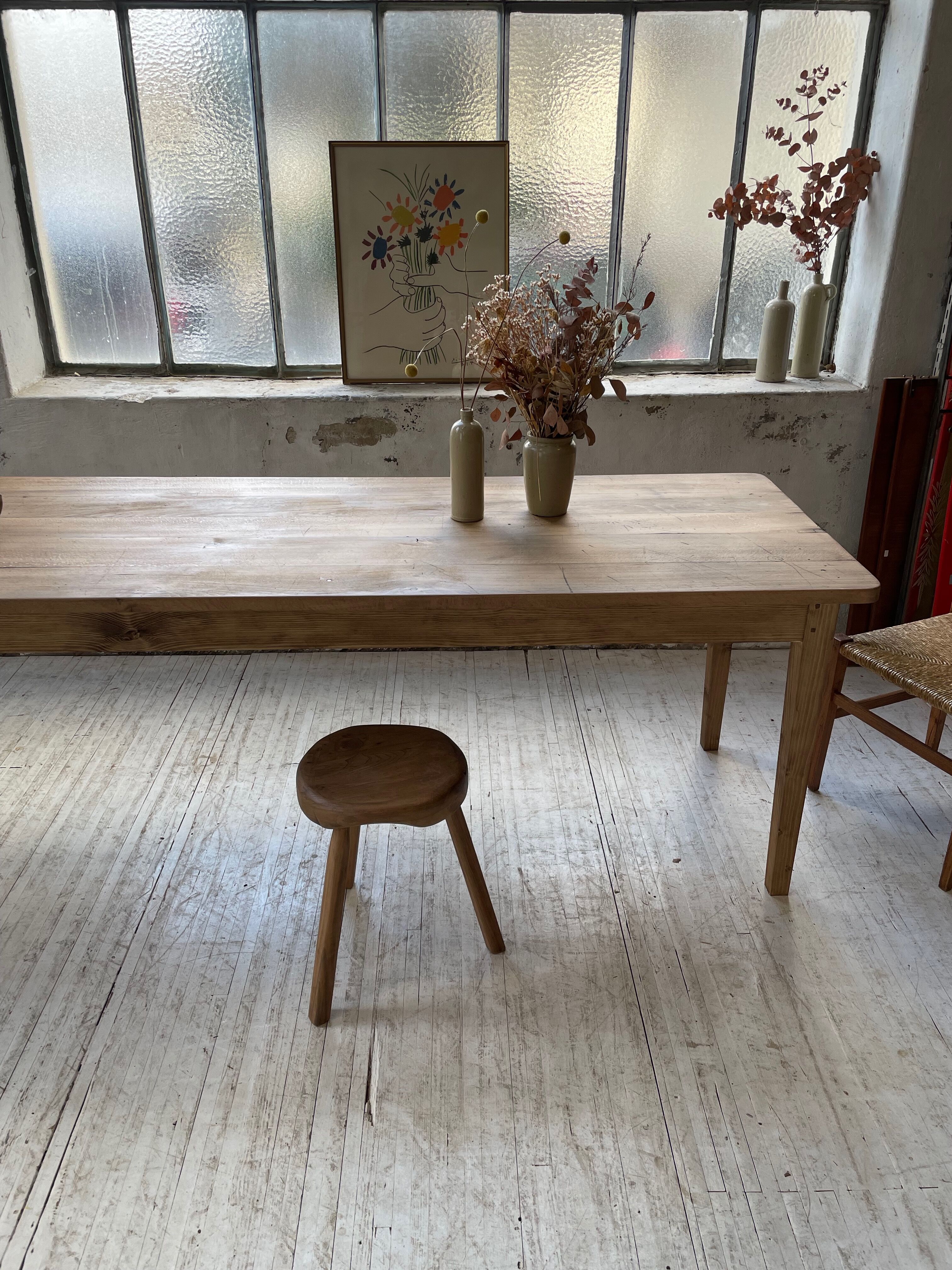XL farmhouse table in beech and pine 3m