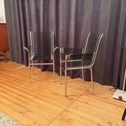 Pair of "Sandows" chairs designed by Rene Herbst, Bauhaus, France, 1980s