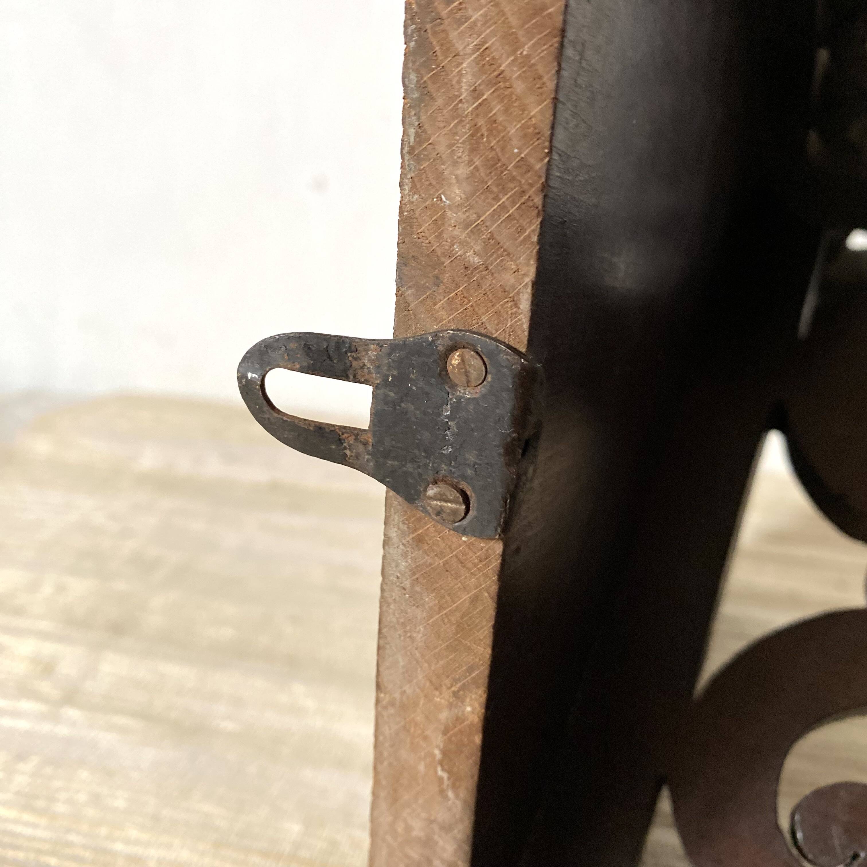 openwork dark wood wall corner shelf