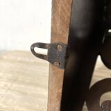 openwork dark wood wall corner shelf