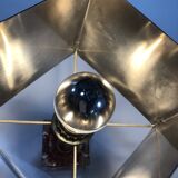 Table Lamp • Cube • Fractal Resin • Polished Steel • Chrome • 1970