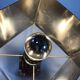 Table Lamp • Cube • Fractal Resin • Polished Steel • Chrome • 1970