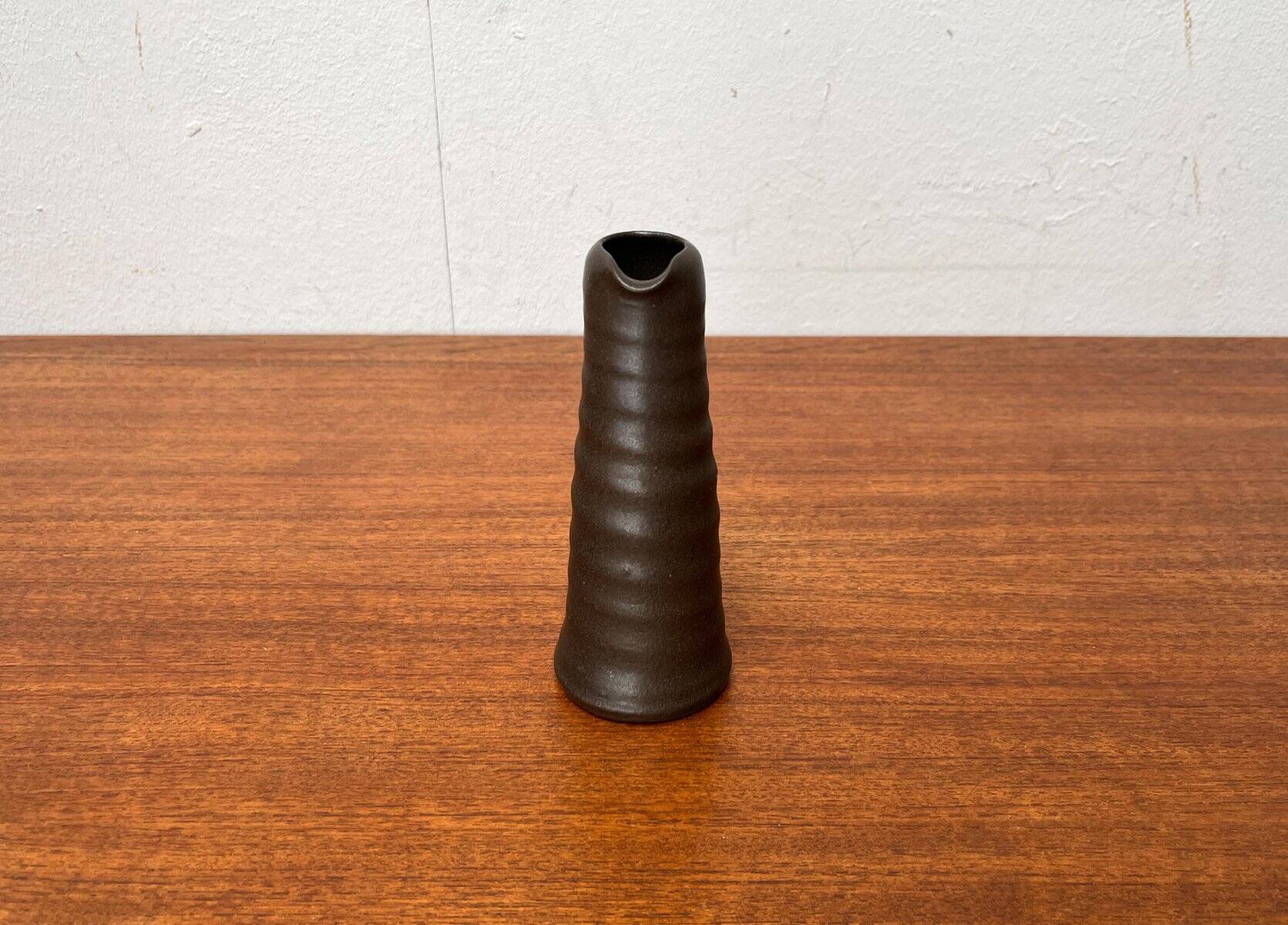 Carafe vase from German studio pottery from the mid-century by Petra, 1960s.