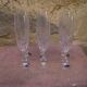 Series of six crystal champagne flutes