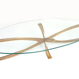 Michel Mangematin bronze coffee table, France 1960s