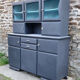 Vintage Mado sideboard, grey restyled, blue interior, 50s