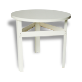 Table basse industrielle en tôle et en bois multiplis peints
