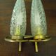 Vintage Glass Moulded Wall Sconces, 1960s, Set of 2