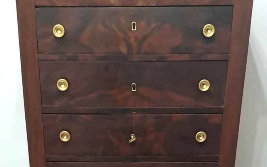 Semainier acajou Empire Restauration
