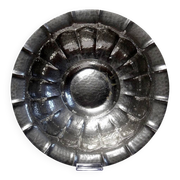 Large basin, bowl, Olri Italy vintage 1950s silver plated hammered.