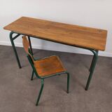 Bureau années 50 et sa chaise d'école