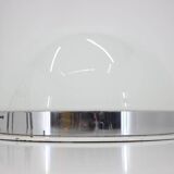 Unique set of six large Bauhaus chrome ceiling lamps/flush mounts, 1940s