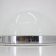 Unique set of six large Bauhaus chrome ceiling lamps/flush mounts, 1940s