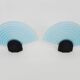 Pair of AV Mazzega wall lights in blue Murano glass. 1980s