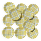 Assiettes  à dessert Salins France décor torchon années 50-60