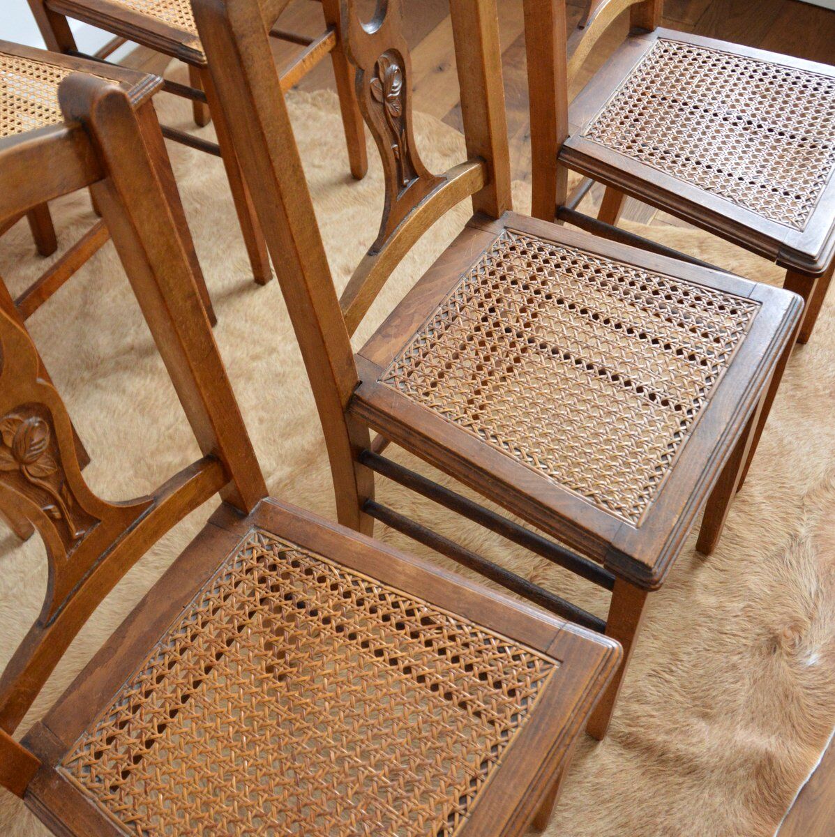 Suite of 6 vintage chairs 1930