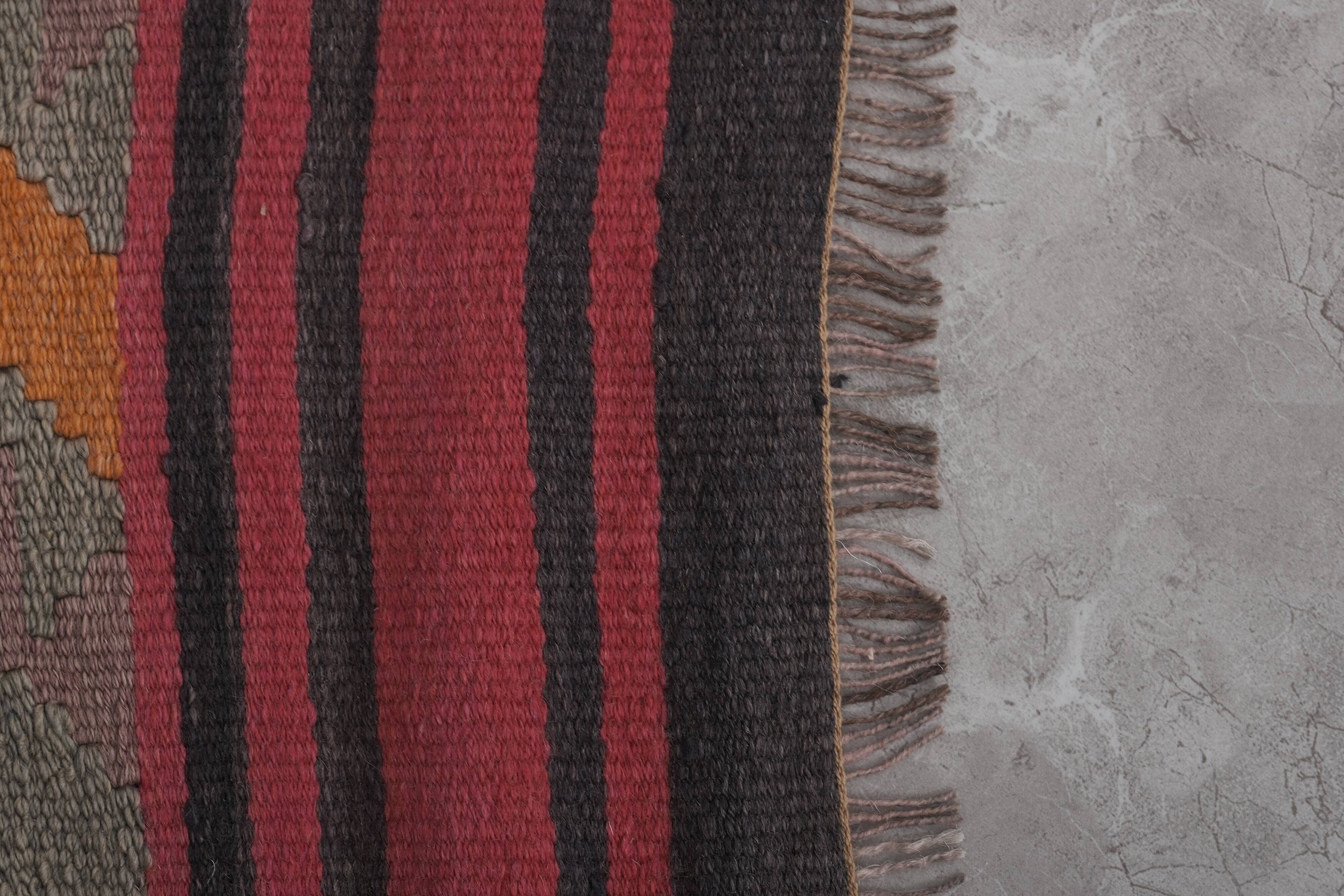 Vintage Turkish Oushak Handwoven Rug 77x387 cm