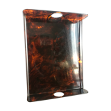 Tray in lucite tortoiseshell way circa 1970